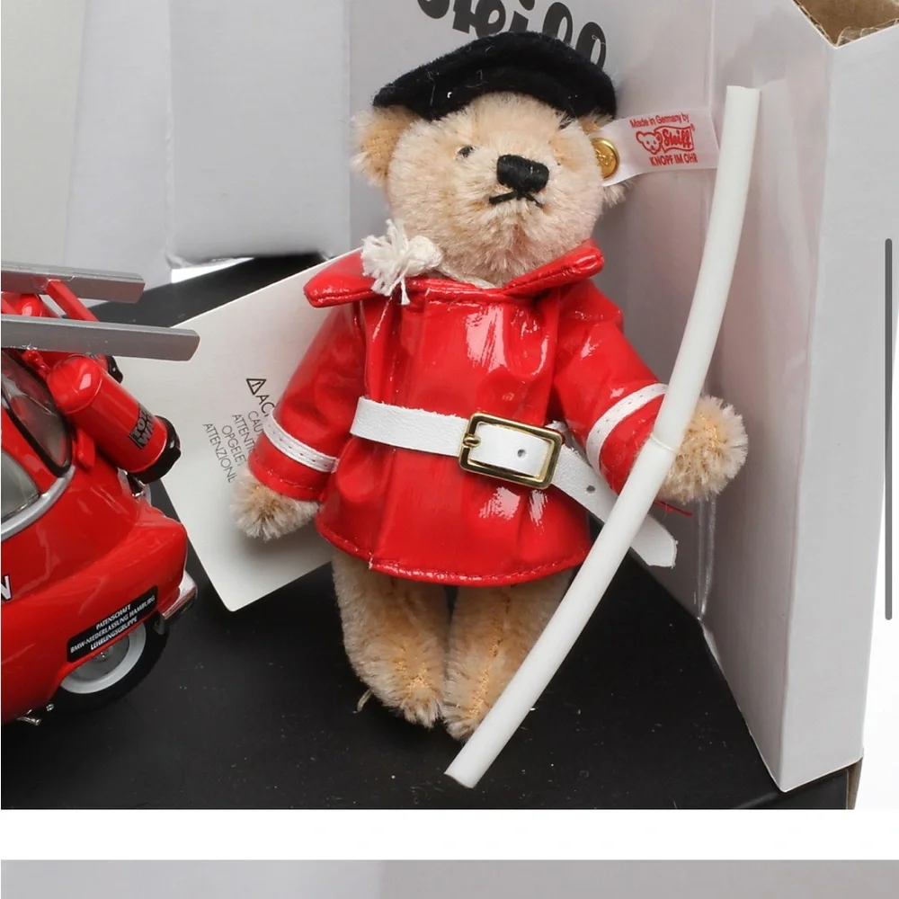 Revell x Steiff Red Fire Rescue Isetta Toy Car with Bear